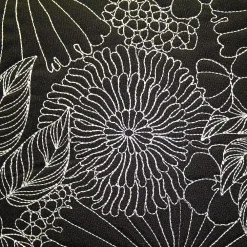 Edie At Home Edie@Home Fine Line Embroidered Floral Indoor Outdoor Throw Pillow -Safavieh Store 5054343 ALT3