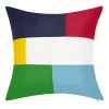Edie At Home Edie@Home Indoor Outdoor Bold Colorblock Reversible Throw Pillow