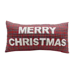 Levtex Home Faux Fur "Merry Christmas" Decorative Pillow
