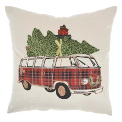 Mina Victory Holiday Van Throw Pillow