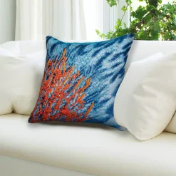 Liora Manne Marina Coral Indoor Outdoor Throw Pillow -Safavieh Store 5278942 ALT