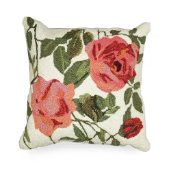 Liora Manne Frontporch China Roses Indoor Outdoor Throw Pillow