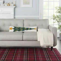 Mina Victory Home For The Holiday Christmas Tree Long Lumbar Throw Pillow -Safavieh Store 5283686 ALT