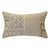 Edie At Home Edie@Home Velvet Patchwork Embroidered Lumbar Throw Pillow -Safavieh Store 5316678