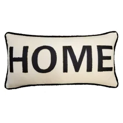 Edie At Home Edie@Home Home Plush Laser Cut With Buffalo Check Reverse Throw Pillow