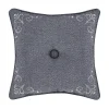 Five Queens Court Rachel 18" Square Embellished Decorative Throw Pillow