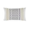 INK+IVY Bea Removable Cover Embroidered Geometric Oblong Throw Pillow -Safavieh Store 5576340 Ivory