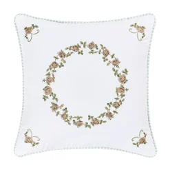 Royal Court Rialto White 16" Square Throw Pillow