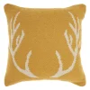 Mina Victory Life Styles Woven Antlers Indoor Throw Pillow