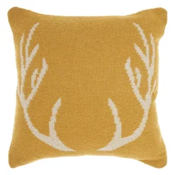 Mina Victory Life Styles Woven Antlers Indoor Throw Pillow