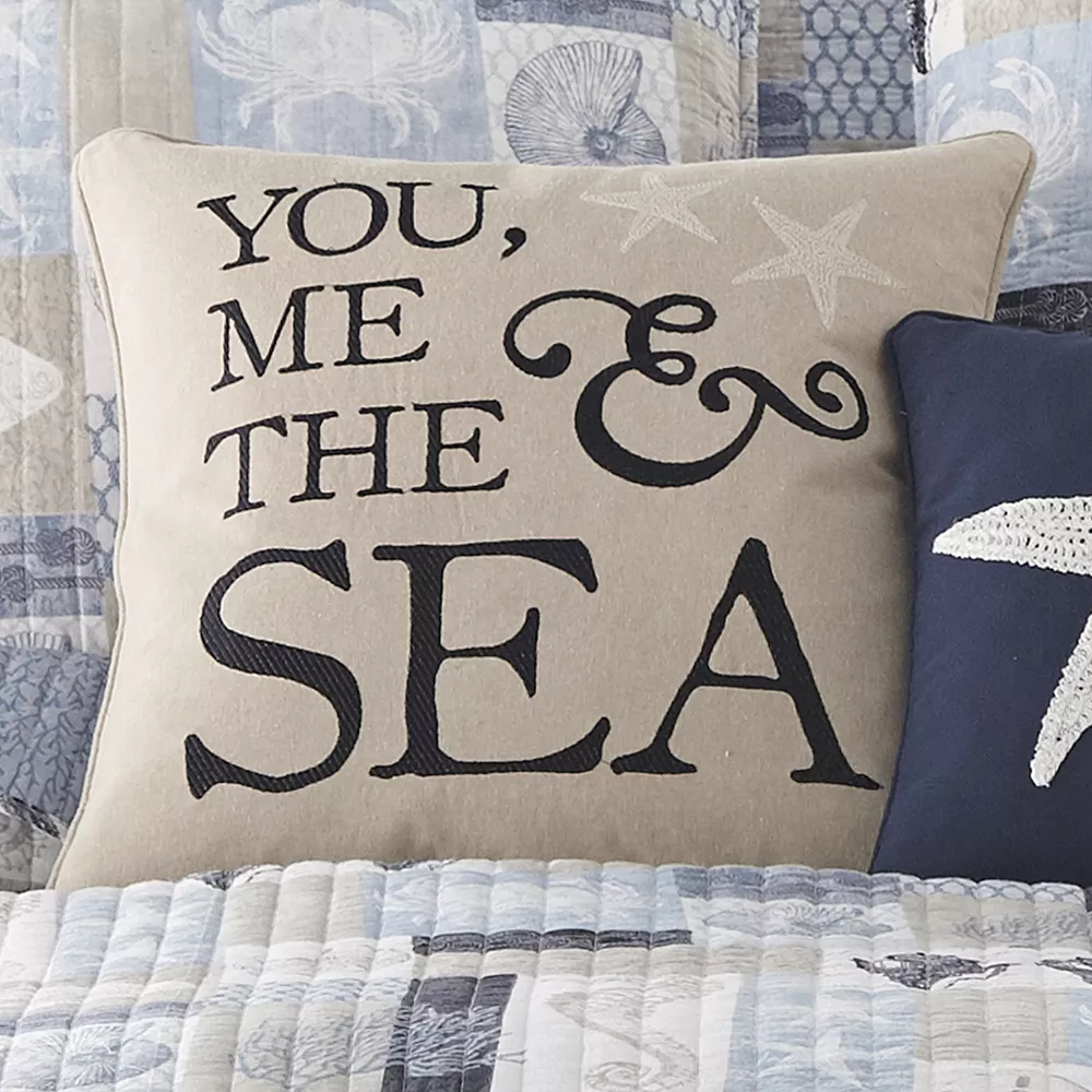 Levtex Home Cerralvo You Me Sea Feather-fill Throw Pillow 4 Levtex Home Cerralvo You Me Sea Feather-fill Throw Pillow - Image 2