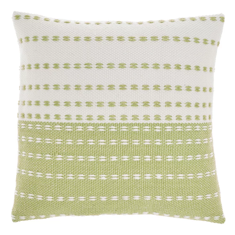 Mina Victory Woven And Stitched Indoor Outdoor Throw Pillow 3 Mina Victory Woven And Stitched Indoor Outdoor Throw Pillow