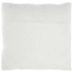 Mina Victory Faux Fur Jaquared Basketweave Indoor Throw Pillow -Safavieh Store 5778469 ALT2