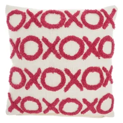 Mina Victory Life Styles Tufted XOXO Indoor Throw Pillow