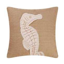 C&F Home Seahorse Burlap Throw Pillow