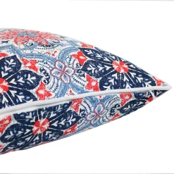 Sunnydaze Decor Sunnydaze Set Of 2 Outdoor Throw Pillows - 16-Inch - Red And Blue Floral -Safavieh Store 5809933 ALT2