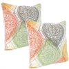 Sunnydaze Decor Sunnydaze Set Of 2 Outdoor Throw Pillows - 16-Inch - Muted Damask Mandalas