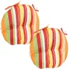 Sunnydaze Decor Sunnydaze Outdoor Round Bistro Seat Cushion - Sherbert Stripes - Set Of 2