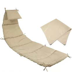 Sunnydaze Decor Sunnydaze Outdoor Hanging Lounger Replacement Cushion And Umbrella - Beige