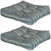 Sunnydaze Decor Sunnydaze Outdoor Square Tufted Seat Cushion - Neutral Stripes - Set Of 2 1 Sunnydaze Decor Sunnydaze Outdoor Square Tufted Seat Cushion - Neutral Stripes - Set Of 2 -Safavieh Store 5810022