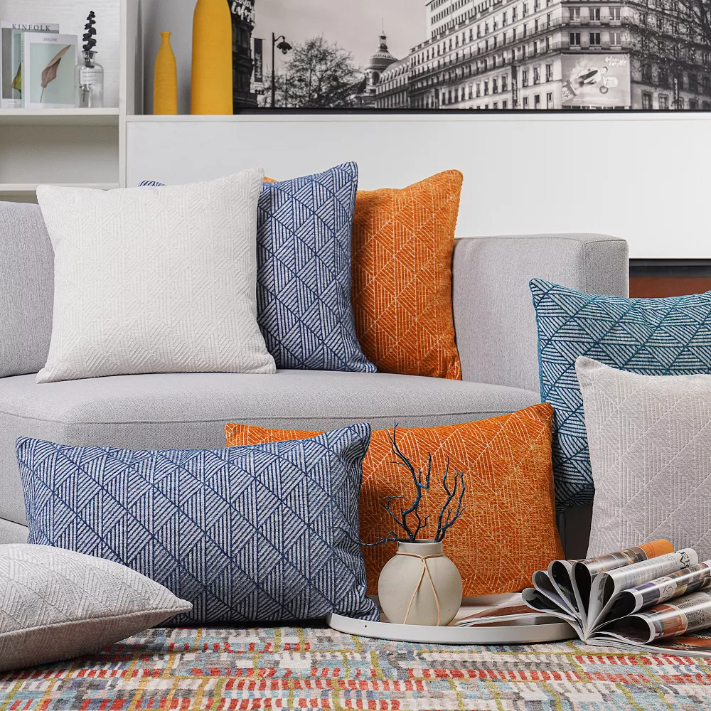 FRESHMINT Geometric Chenille Woven Jacquard Reversible Throw Pillow 7 FRESHMINT Geometric Chenille Woven Jacquard Reversible Throw Pillow - Image 5