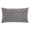 FRESHMINT Geometric Chenille Woven Jacquard Reversible Throw Pillow -Safavieh Store 5815719 Charcoal Gray