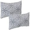 Sunnydaze Decor Sunnydaze 2 Indoor/Outdoor Lumbar Throw Pillow Covers- 20-Inch - Gray Geometric -Safavieh Store 5817232