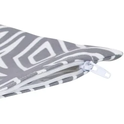 Sunnydaze Decor Sunnydaze 2 Indoor/Outdoor Lumbar Throw Pillow Covers- 20-Inch - Gray Geometric -Safavieh Store 5817232 ALT2