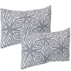 Sunnydaze Decor Sunnydaze 2 Outdoor Lumbar Throw Pillows - 12 X 20-Inch - Gray Geometric -Safavieh Store 5817234