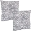 Sunnydaze Decor Sunnydaze 2 Outdoor Tufted Back Cushions - 19 X 19-Inch - Gray Geometric -Safavieh Store 5817237