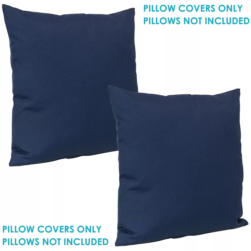 Sunnydaze Decor Sunnydaze 2 Square Outdoor Throw Pillow Covers - 17-Inch - Navy 4 Sunnydaze Decor Sunnydaze 2 Square Outdoor Throw Pillow Covers - 17-Inch - Navy - Image 2