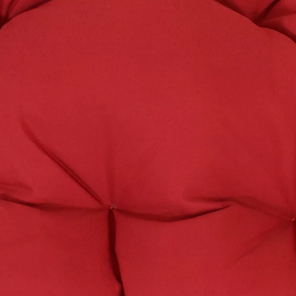 Sunnydaze Decor Sunnydaze Phoebe Egg Chair Replacement Seat And Headrest Cushions - Red 6 Sunnydaze Decor Sunnydaze Phoebe Egg Chair Replacement Seat And Headrest Cushions - Red - Image 4