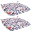 Sunnydaze Decor Sunnydaze Outdoor U-Shaped Seat Cushions - Abstract Red/Blue - Set Of 2