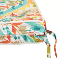 Sunnydaze Decor Sunnydaze Outdoor Square Seat Cushion - 17 In - Tropical Paisley - Set Of 2 -Safavieh Store 5817899 ALT2