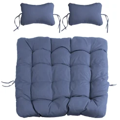 Sunnydaze Decor Sunnydaze Outdoor Liza Loveseat Egg Chair Replacement Cushion Set - Gray