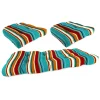 Jordan Manufacturing 3-piece French Edge Outdoor Settee & Chair Cushion Set 1 Jordan Manufacturing 3-piece French Edge Outdoor Settee & Chair Cushion Set -Safavieh Store 5840057 Multistripe