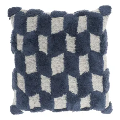 Nicole Curtis Tufted Diag Checkers Indoor Throw Pillow