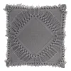 Nicole Curtis Diamond Fringe Indoor Throw Pillow