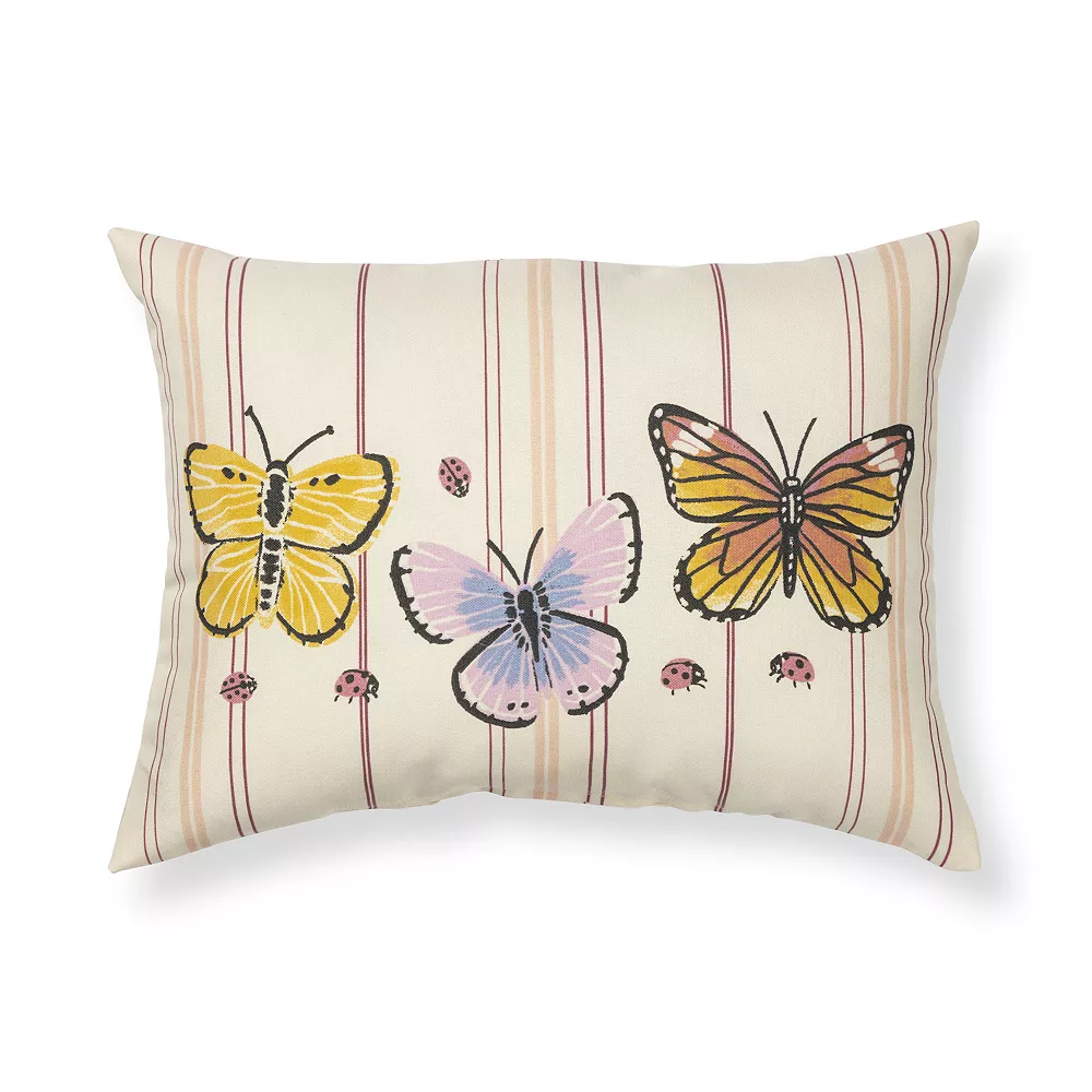 Sonoma Goods For Life® Butterflies 12" X 17" Outdoor Throw Pillow 3 Sonoma Goods For Life® Butterflies 12" X 17" Outdoor Throw Pillow