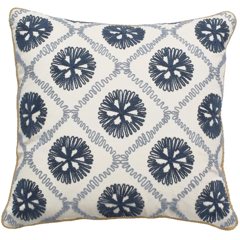 Sonoma Goods For Life® 20" X 20" Ivory Blue Geo Throw Pillow 3 Sonoma Goods For Life® 20" X 20" Ivory Blue Geo Throw Pillow