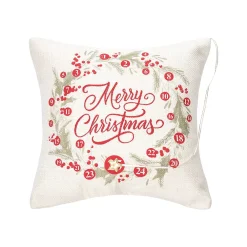 C&F Home Merry Christmas Wreath Throw Pillow