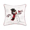 C&F Home Snowman Cardinal Christmas Throw Pillow