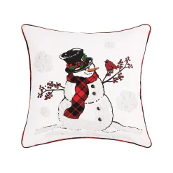 C&F Home Snowman Cardinal Christmas Throw Pillow