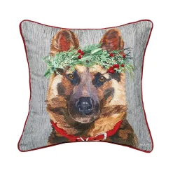 C&F Home German Shepherd Flower Christmas Throw Pillow
