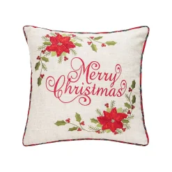 C&F Home Merry Christmas Ribbon Art Throw Pillow