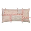 Sonoma Goods For Life® Coral & Tan Block Print Ultimate Feather Fill Tasseled Throw Pillow -Safavieh Store 5926789