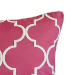 Edie At Home Edie@Home Indoor Outdoor Oversized Embroidered Quatrefoil Throw Pillow -Safavieh Store 5927127 ALT2