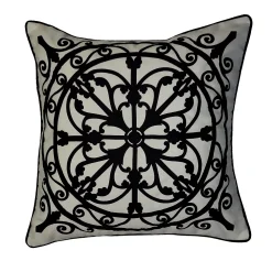 Edie At Home Edie@Home Indoor Outdoor Arabesque Tile Lasercut Throw Pillow