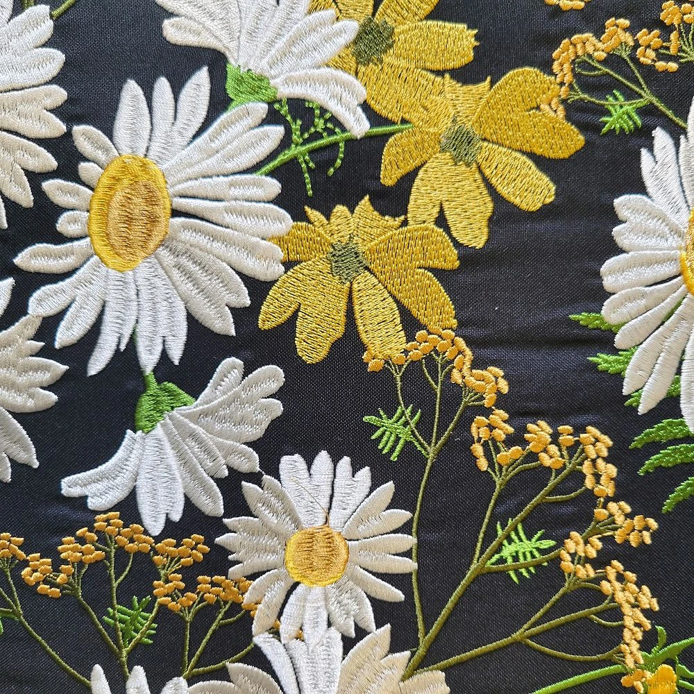 Edie At Home Edie@Home Indoor Outdoor Floral Print With Allover Embroidery Throw Pillow 6 Edie At Home Edie@Home Indoor Outdoor Floral Print With Allover Embroidery Throw Pillow - Image 4