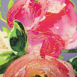 Edie At Home Edie@Home Indoor Outdoor Rose Print With Embroidery And Ombre Tassels Throw Pillow -Safavieh Store 5927148 ALT2